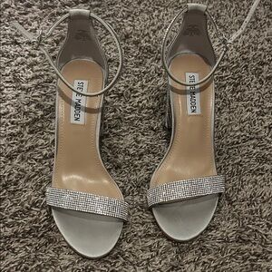 Steve Madden Silver Strappy Heels